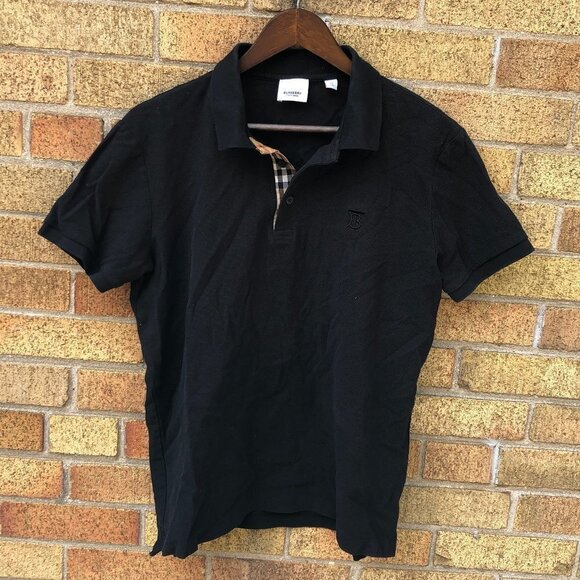 Burberry London Novacheck Collar Button Up Shirt XXL Black - Picture 1 of 11